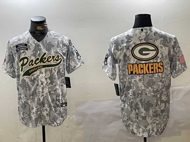 Men%27s Green Bay Packers Team Logo 2024 Arctic Camo Salute to Service Stitched Baseball Jerseys->houston texans->NFL Jersey
